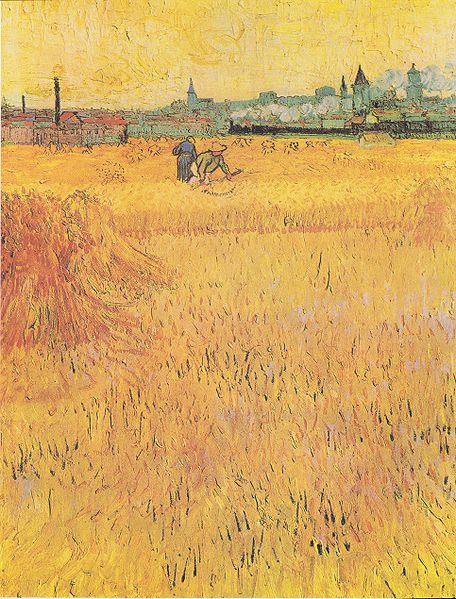 Vincent Van Gogh Wheat field with View of Arles